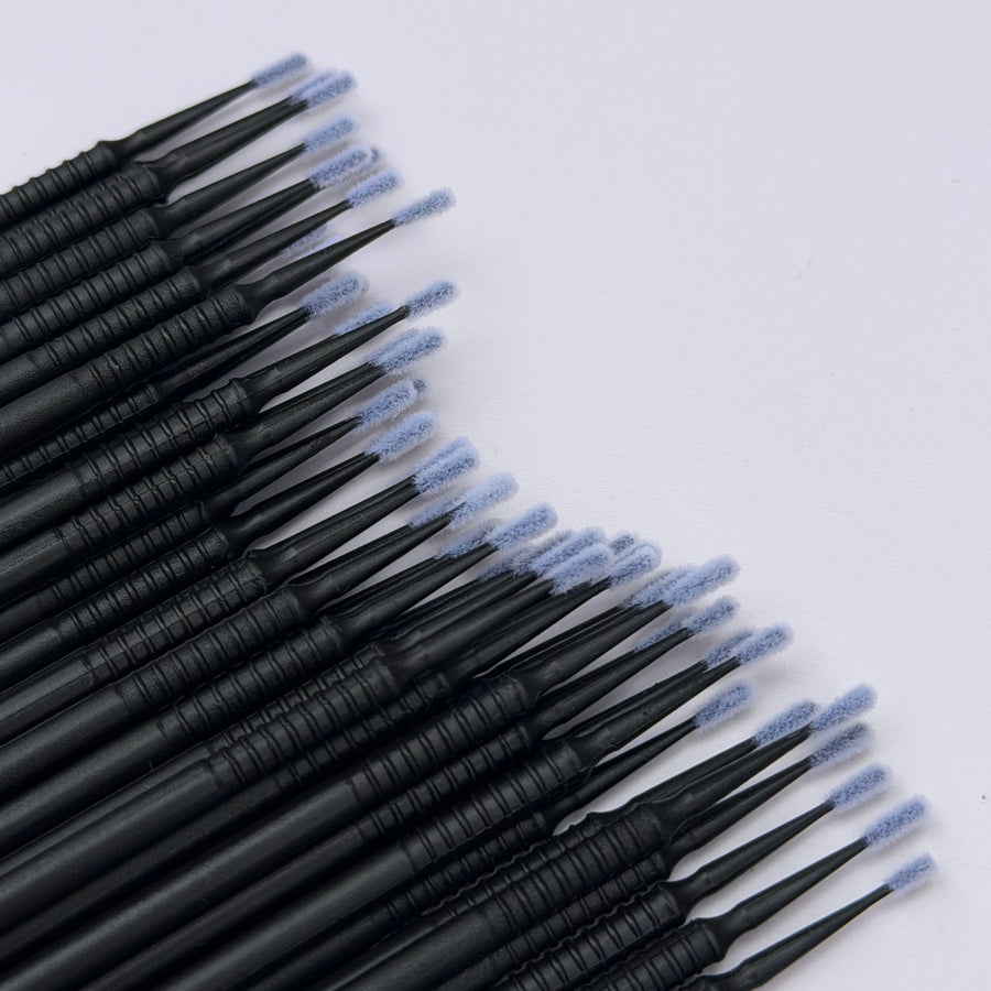 Black Short Tip Microbrushes compact tip for extra precision