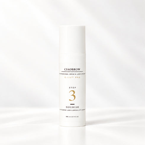 Ciaobrow C-Lift Pro Step 3 conditioning serum bottle on white background