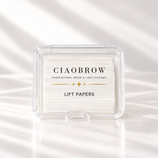 Ciaobrow Lift Papers professional lash lift compensator papers on white background