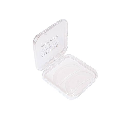 Clear variant in open branded storage case Korean lash lift Step 1 shield