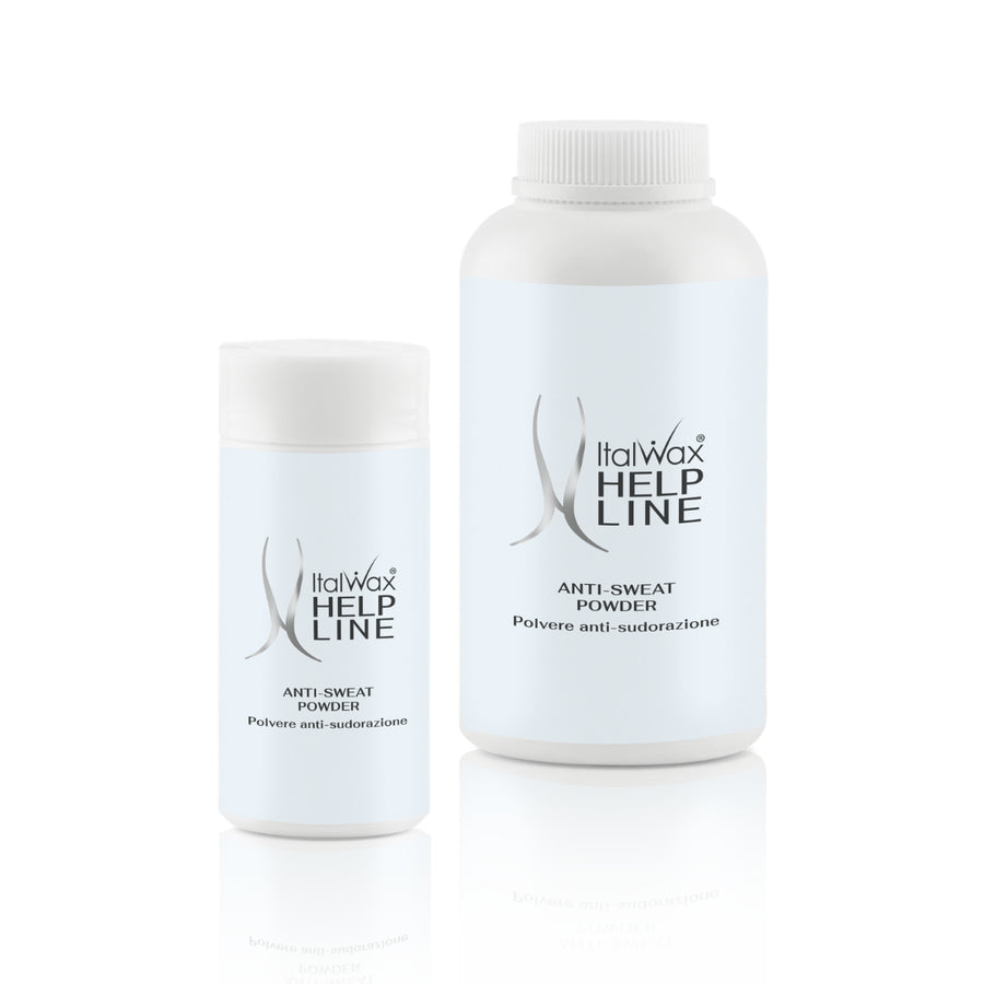 ItalWax Help Line Anti-Sweat Powder 30g and 90g - with kaolin and calamine – pre-wax powder to control sweating, improve wax adherence and protect skin