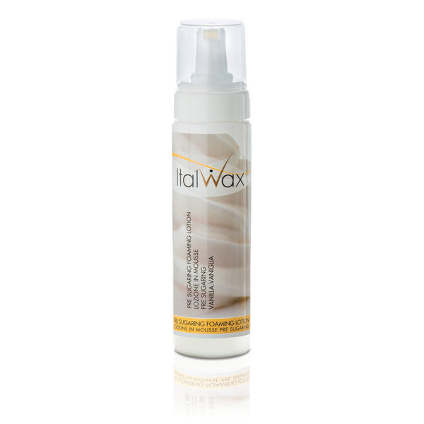 ItalWax Pre Waxing Sugaring Foaming Lotion 200ml Vanilla
use on large surfaces (legs, hands) and on the sensitive zones (bikini, armpits) as well.