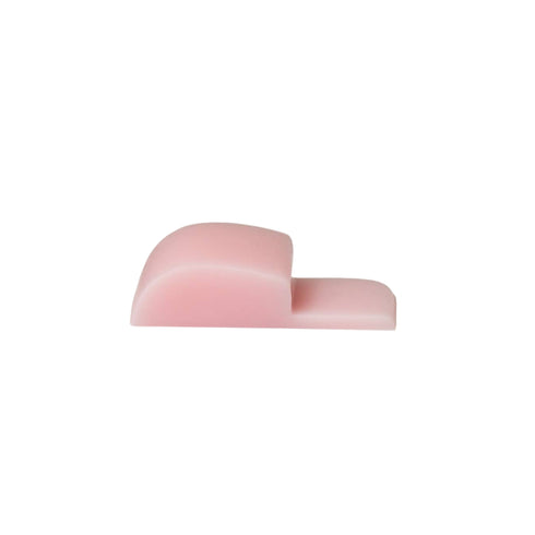 A pink silicone side view L curl
