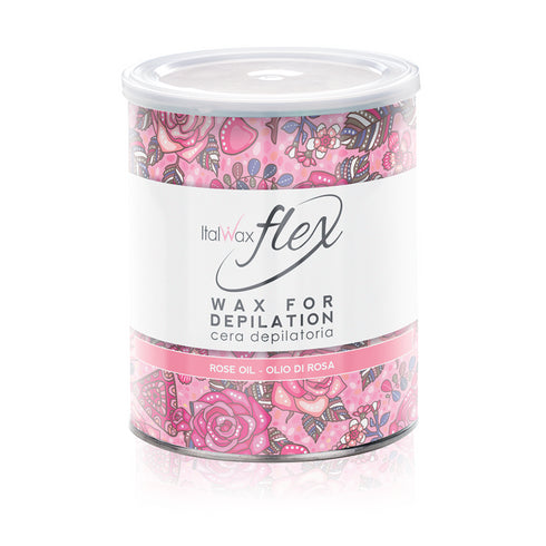 Italwax Flex Lipsoluble Wax Rose Oil 800ml/400ml