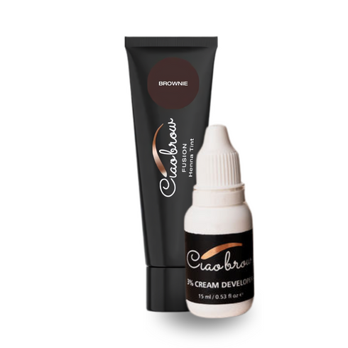 Ciaobrow Hybrid Tint Henna Fusion Tint & Developer (1 Tube of Tint & 1 Bottle of Developer)