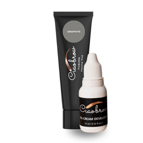 Ciaobrow Hybrid Tint Henna Fusion Tint & Developer (1 Tube of Tint & 1 Bottle of Developer)