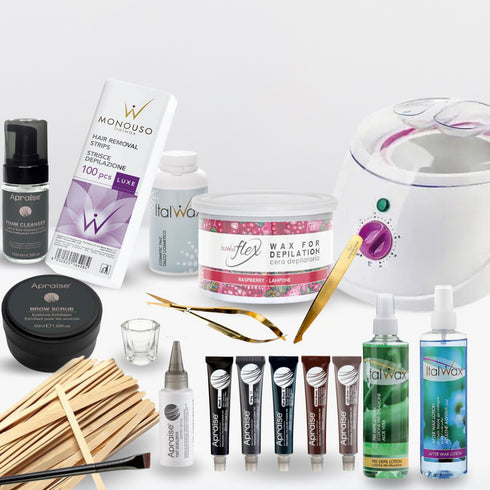 Kit de cejas Italwax con calentador de 400 ml (cera fría o caliente)