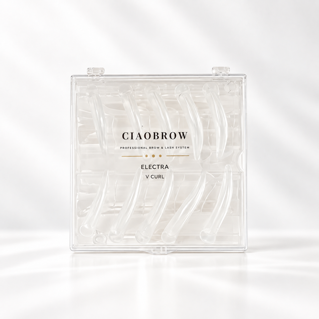 Ciaobrow Electra V-Curl Korean lash lift shield case on white background